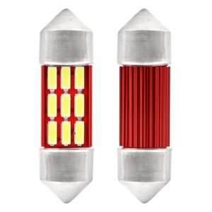Amio – Λαμπάκια Πλαφονιέρας LED 31mm C5W C10W 12/24V 2W 5600K 12xSMD 4014 CANBUS για Καθαρό Φωτισμό Εσωτερικού – Σετ 2 Τεμ. (01631/AM)