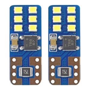 Amio – Λαμπάκια LED T10 W5W 12/24V 2W 5600K 12xSMD 2016 CANBUS Καρφωτά για Ισχυρό Λευκό Φωτισμό χωρίς Σφάλματα – Σετ 2 Τεμ. (01638/AM)