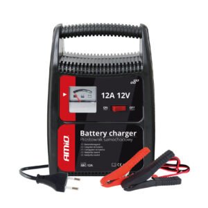 Amio - Φορτιστής Μπαταρίας 12V 12A για γρήγορη φόρτιση μπαταριών 32-90Ah με προστατευμένους ακροδέκτες και σταθερή απόδοση για αξιόπιστη χρήση σε απαιτητικές εφαρμογές - 1 Τεμ. (02089/AM)