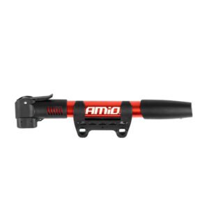 Amio – Τρόμπα αέρος ποδηλάτου PU01 Αλουμινίου 28cm, φουσκώστε τα ελαστικά σας με ακρίβεια και επαγγελματική ταχύτητα οπουδήποτε κι αν βρεθείτε – 1 Τεμ. (02145/AM)