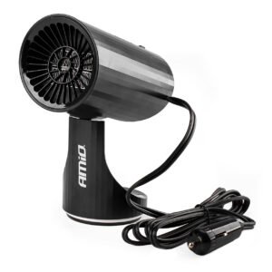 Amio - ΑΕΡΟΘΕΡΜΟ ΑΝΑΠΤΗΡΑ 12V - 150W (ΚΑΛΩΔΙΟ 150 cm) ΜΑΥΡΟ 150x100x80 mm - 1 ΤΕΜ. (02898/AM)