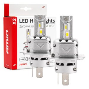 Amio - ΛΑΜΠΕΣ LED H4 10-16V 72W 6.500K 7920lm CANBUS (ΑΝΕΜΙΣΤΗΡΑΚΙ) X2 SERIES - 2ΤΕΜ. (02972/AM)