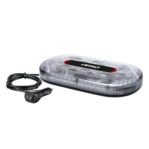 Amio - ΦΑΡΟΣ/ΜΠΑΡΑ MINI 12/24V 48SMD LED ΠΟΡΤΟΚΑΛΙ ΜΕ ΦΙΣ ΑΝΑΠΤΗΡΑ & ΜΑΓΝΗΤΙΚΗ ΒΑΣΗ 328x186x50mm - 1 ΤΕΜ. (03336/AM)