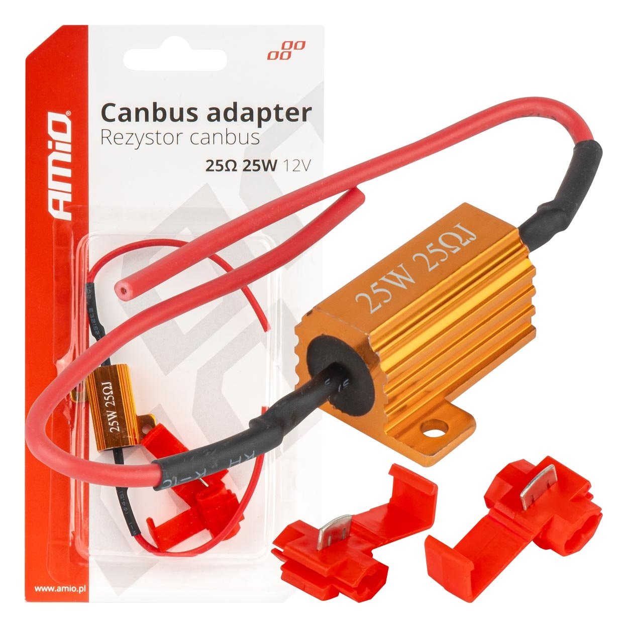 Amio - CANBUS Αντίσταση 25Ω 25W για LED Λάμπες – Anti Error - 1 τεμ. (04093/AM)