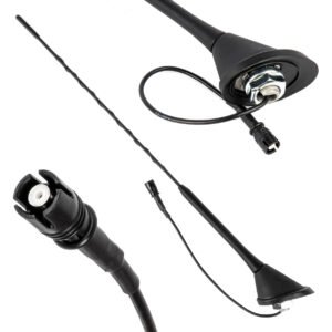 Amio - ΚΕΡΑΙΑ ΟΡΟΦΗΣ ANT11 45.4 cm ΜΕ ΚΑΛΩΔΙΟ 20cm ΚΑΙ ΦΙΣΑ RAKU-2 UNIVERSAL ΜΑΥΡΗ - 1 ΤΕΜ. (04155/AM)