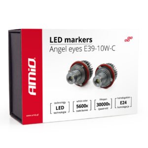 Amio – LED Λαμπάκια Angel Eyes 10W 270lm 5600K CANBUS για BMW Σειρά 1 3 5 για Καθαρό Λευκό Φως & Χωρίς Σφάλματα – Σετ 2 Τεμ. (01540/AM)