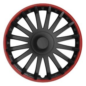 Amio - ΤΑΣΙΑ 16" CRYSTAL ΜΑΥΡΟ ΚΟΚΚΙΝΟ ΣΕΤ 4 ΤΕΜ ΣΕ ΚΟΥΤΙ (1317/AM)