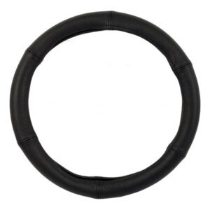 CarCommerce - ΡΑΦΤΟ ΚΑΛΥΜΜΑ ΤΙΜΟΝΙΟΥ STANDARD 39-41 cm (ΜΑΥΡΟ/ΜΑΥΡΕΣ ΡΑΦΕΣ/ΔΕΡΜΑΤΙΝΗ) - 1 τεμ. (61381-CC)